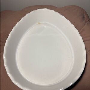 Charming Collectible White Ceramic Oval Dish from Portugal by Wilton Industries